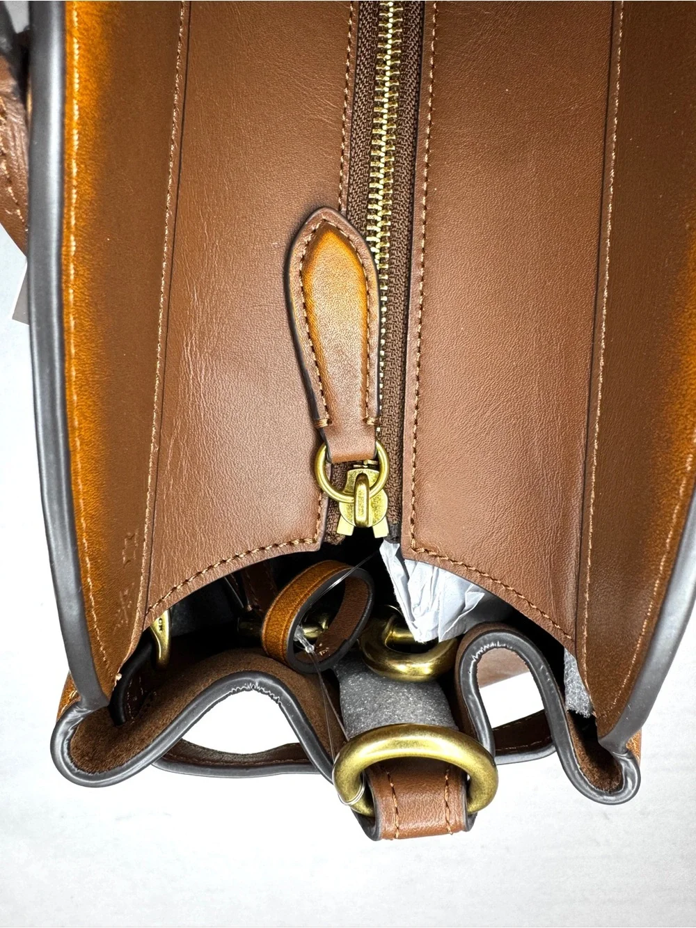Coach Soft Empire 40 Satchel – Loved Leather Brown | NWT | Complete Set